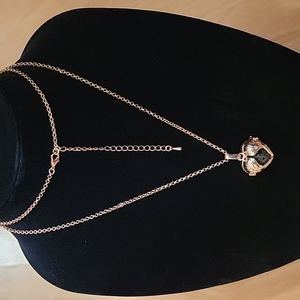 Essential Oil Wings Necklace - Rose Gold